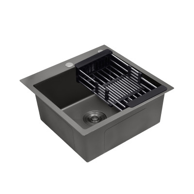 Кухонна мийка Kroner KRP Schwarze - 4545HM PVD (3.0/1.0 мм) Кухонна мийка Kroner KRP Schwarze - 4545HM PVD (3.0/1.0 мм)