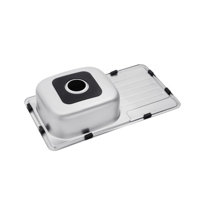 Кухонна мийка Kroner KRP Satin - 7642 (0.8 мм) Кухонна мийка Kroner KRP Satin - 7642 (0.8 мм)