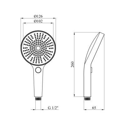 Лійка для ручного душу Kroner Element 2801552915Z-3801 Лійка для ручного душу Kroner Element 2801552915Z-3801