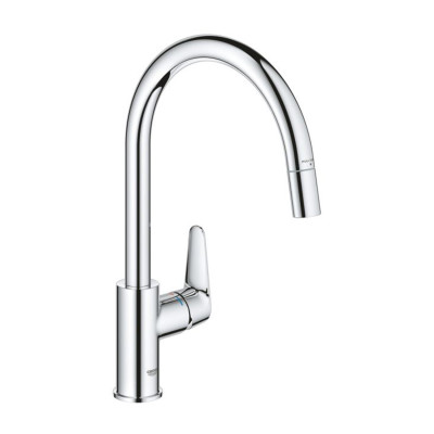 Змішувач для кухні з висувним виливом Grohe StartCurve 30562000 Змішувач для кухні з висувним виливом Grohe StartCurve 30562000