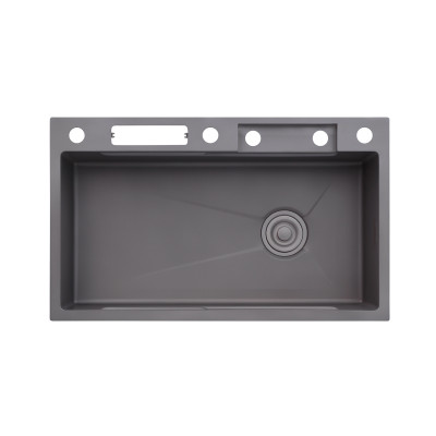 Кухонна мийка Kroner KRP Schwarze - SET7545NG PVD (3.0/0.8 мм) Кухонна мийка Kroner KRP Schwarze - SET7545NG PVD (3.0/0.8 мм)