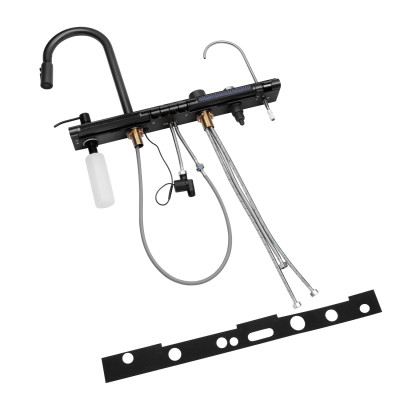 Кухонна мийка Kroner KRP Schwarze - SET7545F3HM PVD (3.0/0.8 мм) Кухонна мийка Kroner KRP Schwarze - SET7545F3HM PVD (3.0/0.8 мм)