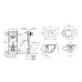 Комплект 4 в 1: Інсталяція Grohe Rapid SL 3 в 1 38772001 + Унітаз безободковий Kroner Harz WHI483632 TORNADO з сидінням Slim Duroplast / Soft-close / Quick relase KH483632WHIT (38772001KH483632)