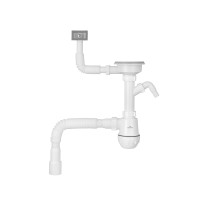 Сифон для кухонної мийки Kroner KRP KS02-1WHI 3 1/2 Сифон для кухонної мийки Kroner KRP KS02-1WHI 3 1/2