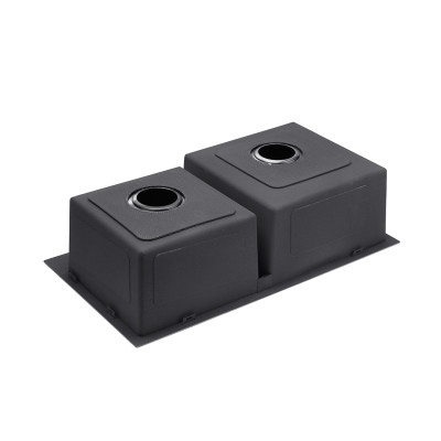 Кухонна мийка Kroner KRP Schwarze - 7843ZHM PVD (3.0/1.0 мм)