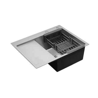 Кухонна мийка Kroner KRP Gebürstet - 6350RHM (3.0/1.0 мм) Кухонна мийка Kroner KRP Gebürstet - 6350RHM (3.0/1.0 мм)