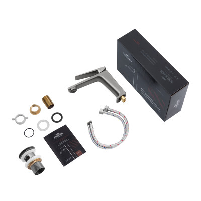 Змішувач для раковини Kroner KRP Ersel - GRP0111BV з донним клапаном