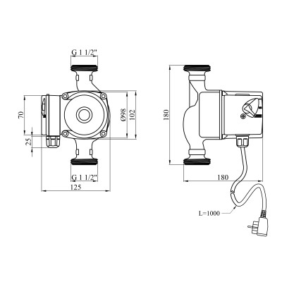 Насос циркуляційний Agua GPD 25/4-180 Насос циркуляційний Agua GPD 25/4-180