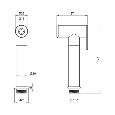 Лійка для гігієнічного душу Kroner KRM - C710 Лійка для гігієнічного душу Kroner KRM - C710