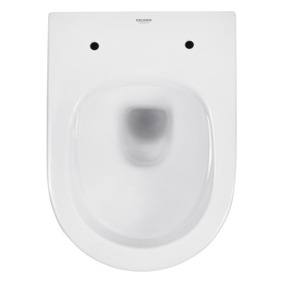 Комплект 4 в 1: Інсталяція Grohe Solido 2 в 1 38971000 + Панель змиву для унітаза Grohe Even Black 38966KV0 + Унітаз безобідковий Kroner Harz WHI483632 TORNADO з сидінням Slim Duroplast / Soft-close / Quick relase KH483632WHIT (38971966KV0KH48T)