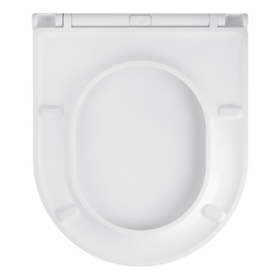 Комплект 4 в 1: Інсталяція Grohe Solido 2 в 1 38971000 + Панель змиву для унітаза Grohe Even Black 38966KV0 + Унітаз безобідковий Kroner Harz WHI483632 TORNADO з сидінням Slim Duroplast / Soft-close / Quick relase KH483632WHIT (38971966KV0KH48T)