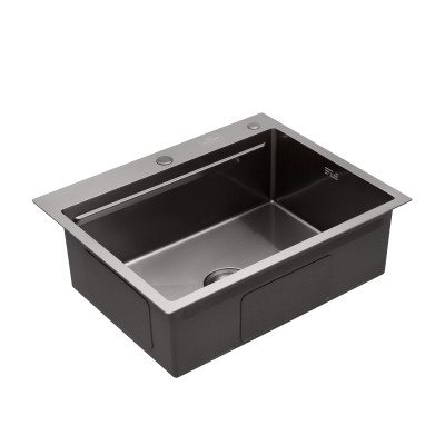 Кухонна мийка Kroner KRP Schwarze - 6350HM PVD (3.0/1.0 мм) Кухонна мийка Kroner KRP Schwarze - 6350HM PVD (3.0/1.0 мм)