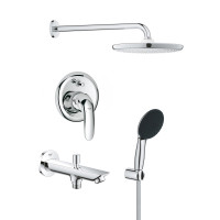 Душова система Grohe Vitalio Start 250 з виливом для ванни та змішувачем Euroeco UA32747R3 Душова система Grohe Vitalio Start 250 з виливом для ванни та змішувачем Euroeco UA32747R3