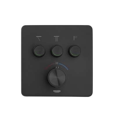 Душова система прихованого монтажу термостатична Kroner Element Thermo 211462-3801 Душова система прихованого монтажу термостатична Kroner Element Thermo 211462-3801