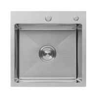 Кухонна мийка Kroner KRP Gebürstet - 4545HM (3.0/1.0 мм) Кухонна мийка Kroner KRP Gebürstet - 4545HM (3.0/1.0 мм)