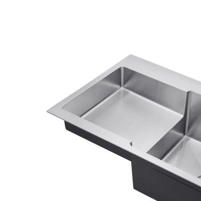 Кухонна мийка Kroner KRP Gebürstet - 7848RHM (3.0/1.0 мм) Кухонна мийка Kroner KRP Gebürstet - 7848RHM (3.0/1.0 мм)