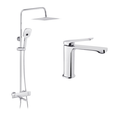 Набор 2 в 1 душова система Kroner Makon-C063 + змішувач Makon-C010 Набор 2 в 1 душова система Kroner Makon-C063 + змішувач Makon-C010