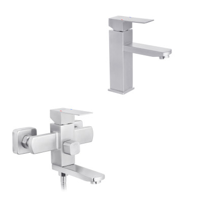 Набор змішувачів Kroner Edelstahl Kubus-ESG010 + змішувач Edelstahl Kubus-ESG060 Набор змішувачів Kroner Edelstahl Kubus-ESG010 + змішувач Edelstahl Kubus-ESG060