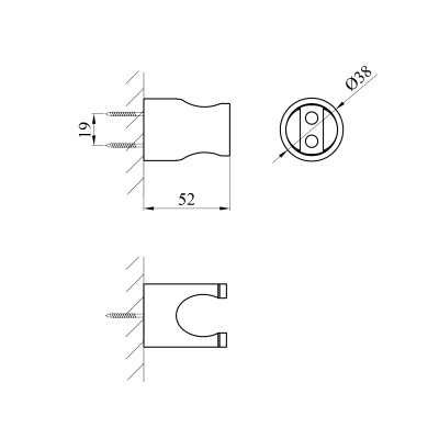 Тримач для душу Kroner Element 2840872915Z-3801