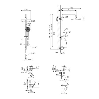 Набір змішувачів Kroner Element 211801-3801