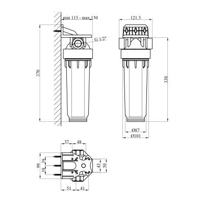 Фільтр магістральний в зборі Titan HT10-1/2