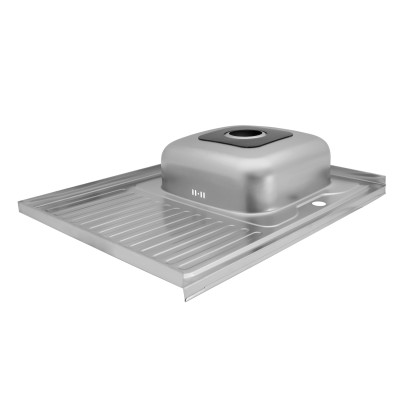 Кухонна мийка накладна Kroner KRP Satin - 6080R (0.6 мм)