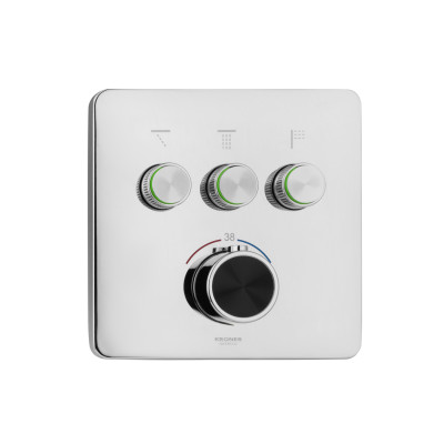 Душова система прихованого монтажу термостатична Kroner Element Thermo 211462-0101 Душова система прихованого монтажу термостатична Kroner Element Thermo 211462-0101