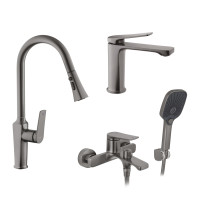 Набор змішувачів Kroner Makon-GRP060 + змішувач Makon-GRP030-T + змішувач Makon-GRP010