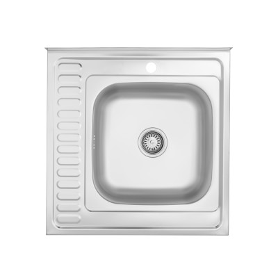 Кухонна мийка накладна Kroner KRP Dekor - 6060R (0.6 мм) Кухонна мийка накладна Kroner KRP Dekor - 6060R (0.6 мм)