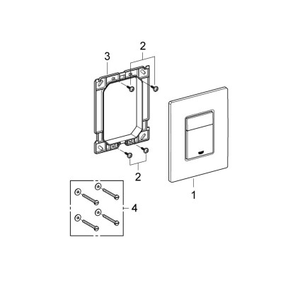 Комплект 4 в 1: Інсталяція GROHE Solido 3 в 1 3884966Q + Унітаз безобідковий Kroner Eifel WHI483429 TORNADO з сидінням Slim Duroplast / Soft-close / Quick relase KE483429WHIT (3884966KE483429)