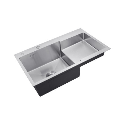 Кухонна мийка Kroner KRP Gebürstet - 7848LHM (3.0/1.0 мм) Кухонна мийка Kroner KRP Gebürstet - 7848LHM (3.0/1.0 мм)