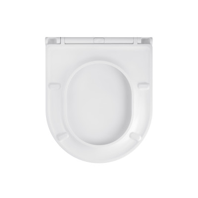 Унітаз підвісний безобідковий Kroner Harz WHI493736 RIMLESS з сидінням Slim Duroplast / Soft-close / Quick relase (KH493736WHIR)