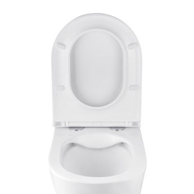 Комплект 4 в 1: Інсталяція Grohe Rapid SL 3 в 1 38772001 + Унітаз безобідковий Kroner Armada WHI513636 RIMLESS з сидінням Slim Duroplast / Soft-close / Quick relase (38772001KA513636)