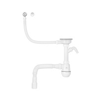 Сифон для кухонної мийки Kroner KRP KS02R-1WHI 3 1/2