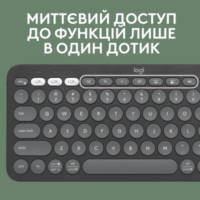 Клавіатура Logitech K380s Pebble Keys 2 Tonal Graphite (6915629)