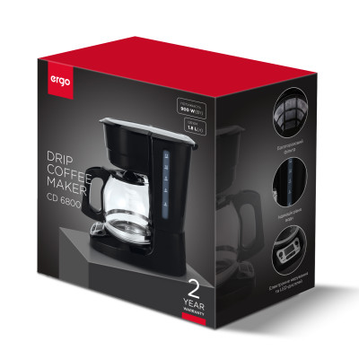 Кавоварка крапельна ERGO CD 6800 (7110766) Кавоварка крапельна ERGO CD 6800 (7110766)
