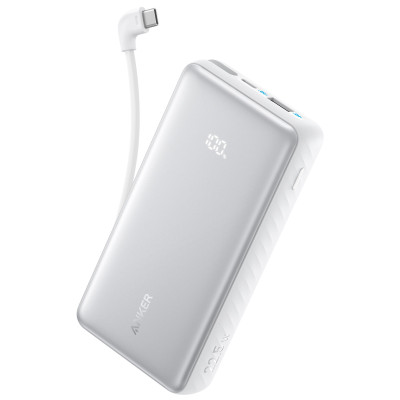 Портативний зарядний пристрій Anker - 10000 mAh 22.5W Built-In USB-C Cable White (7227886) Портативний зарядний пристрій Anker - 10000 mAh 22.5W Built-In USB-C Cable White (7227886)