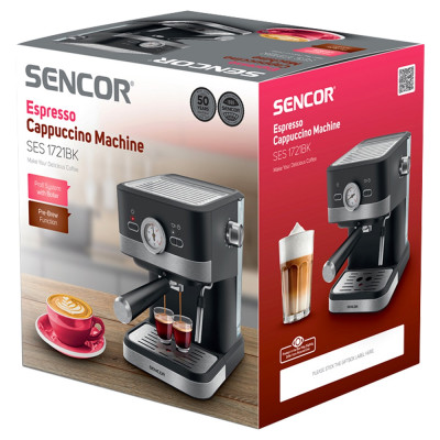 Кавоварка еспресо Sencor SES 1721BK (6931336) Кавоварка еспресо Sencor SES 1721BK (6931336)
