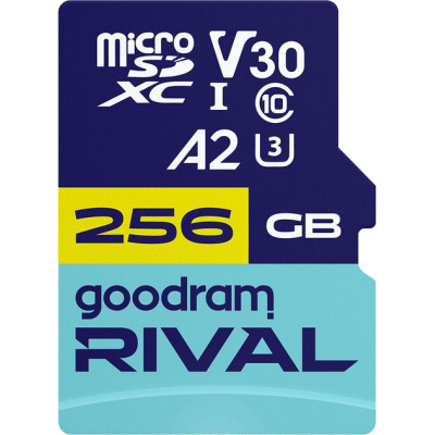 Карта пам'яті GoodRam RIVAL microSDXC 256GB V30 A2 (UHS I U3) + ad (7284593) Карта пам'яті GoodRam RIVAL microSDXC 256GB V30 A2 (UHS I U3) + ad (7284593)