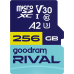 Карта пам'яті GoodRam RIVAL microSDXC 256GB V30 A2 (UHS I U3) + ad  (7284593)