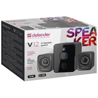 Акустика Defender 2.1 V12, 11Вт USB (65212) (6857923) Акустика Defender 2.1 V12, 11Вт USB (65212) (6857923)