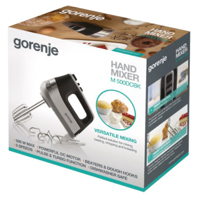 Ручний міксер Gorenje M500DCBK (HM1400-GS) (6922289) Ручний міксер Gorenje M500DCBK (HM1400-GS) (6922289)