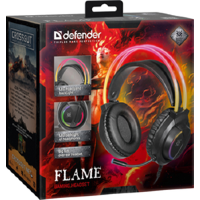Гарнітура Defender Flame RGB (64555) Black (6918389) Гарнітура Defender Flame RGB (64555) Black (6918389)