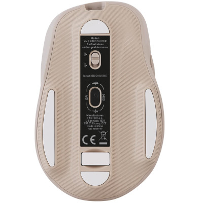 Миша комп'ютерна Yenkee YMS 2080BG WL rechargable mouse SLIDER Beige (7090570) Миша комп'ютерна Yenkee YMS 2080BG WL rechargable mouse SLIDER Beige (7090570)