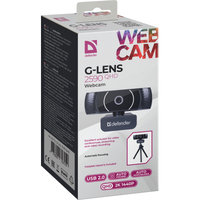 Веб-камера Defender G-lens 2590 QHD 2K 1440p (63113) (7087402) Веб-камера Defender G-lens 2590 QHD 2K 1440p (63113) (7087402)