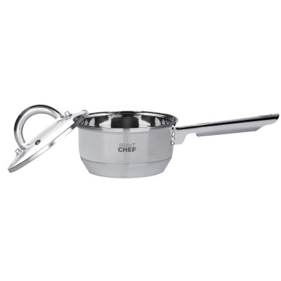 Ківш Bravo Chef 14 см (1.15 л) з кришкою (6720872) Ківш Bravo Chef 14 см (1.15 л) з кришкою (6720872)