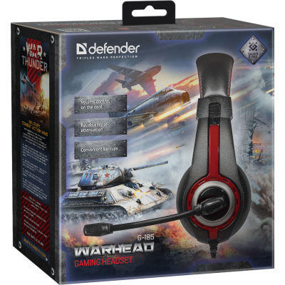 Гарнітура Defender Warhead G-185 Black+Red (64106) (6307916) Гарнітура Defender Warhead G-185 Black+Red (64106) (6307916)