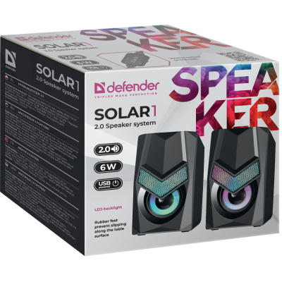Акустика Defender 2.0 Solar 1 6Вт (65401) (6618433) Акустика Defender 2.0 Solar 1 6Вт (65401) (6618433)
