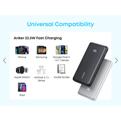Портативний зарядний пристрій Anker - 20000 mAh 22.5W Built-In USB-C Cable White (7227885) Портативний зарядний пристрій Anker - 20000 mAh 22.5W Built-In USB-C Cable White (7227885)