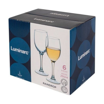 Набір келихів Luminarc Raindrop, 6х250 мл (H5701) (6887045)